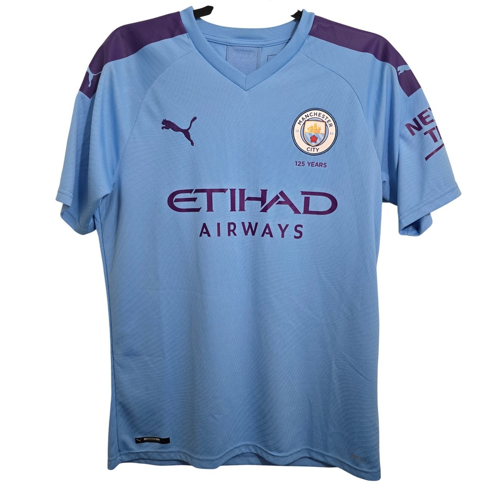 Puma Manchester City Bernardo #20 Home Champions 2018-2019 Blue Jersey Mens sz M